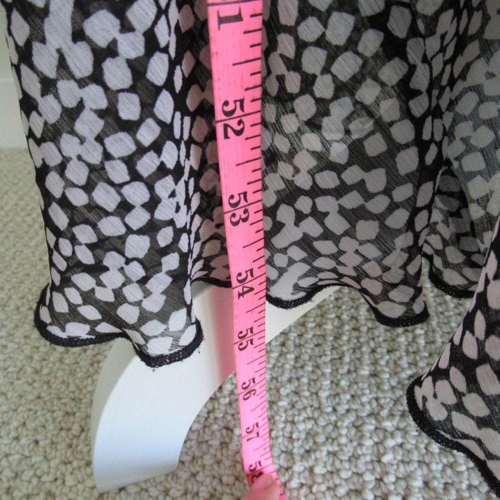 Black and White Tiered Maxi Dress from Black Label by Evan Picone Size 4 - Picture 11 of 13